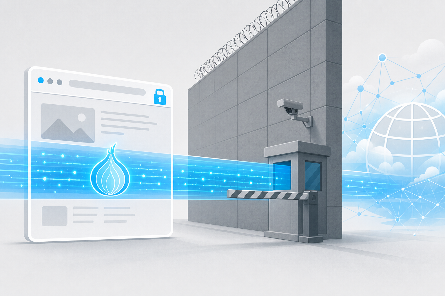 WebTunnel 示意圖，Tor 流量被包進一般 HTTPS 連線、偽裝成普通網站瀏覽以繞過審查
